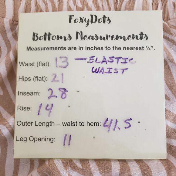 Sincerely Jules Linen Blend Zebra Print Elastic High Rise Straight Leg Pant L - Picture 7 of 11